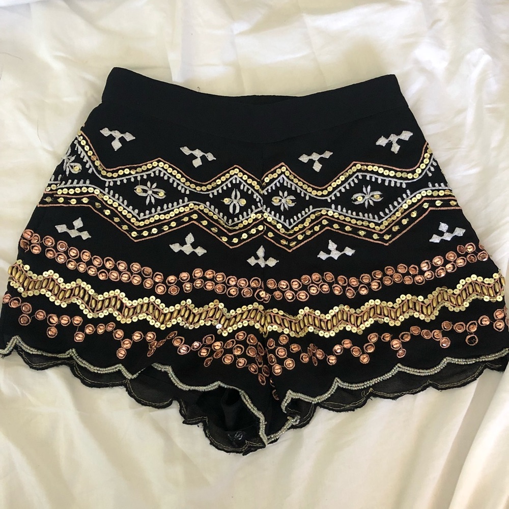 Miss Selfridge Sequin Shorts
